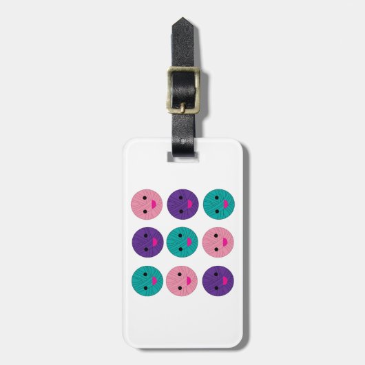Ballen van garen Schattige Kawaii Bagagelabel (Voorkant verticaal)
