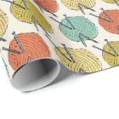 Ballen van wollen garen patroon cadeaupapier (Rol Hoek)