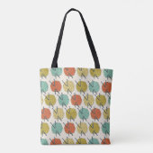 Ballen van wollen garen patroon tote bag (Achterkant)