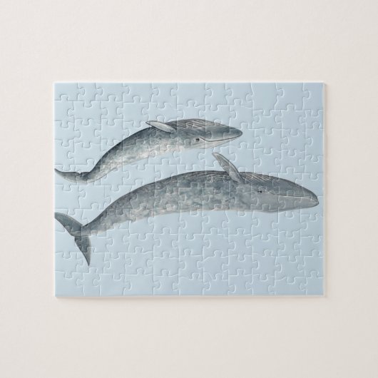 Ballena azul legpuzzel (Horizontaal)