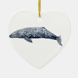 Ballena gris keramisch ornament