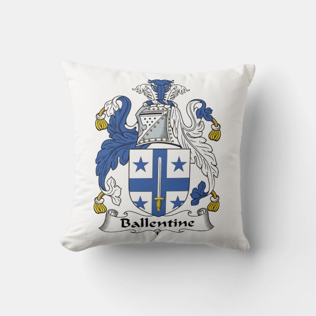 Ballentine Family Crest Kussen (Voorkant)