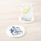 Ballentine Family Crest Zandsteen Onderzetter (Zijkant)