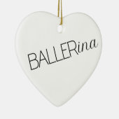 "Baller" Ballerina Kerst Ornament (Rechts)