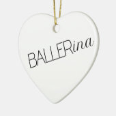 "Baller" Ballerina Kerst Ornament (Links)