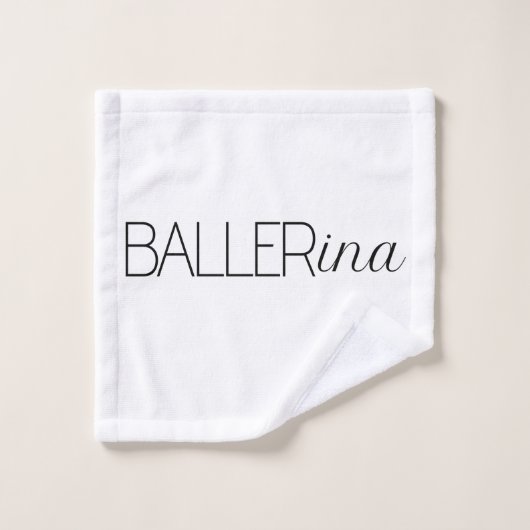 "Baller" Ballerina Washandje (Wasdoekje)