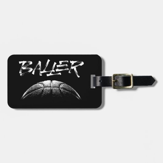 Baller (basketbal) bagagelabel (Voorkant horizontaal)