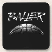 Baller (basketbal) bier onderzetter (Voorkant)