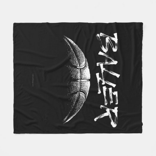 Baller (basketbal) fleece deken (Voorkant (Horizontaal))