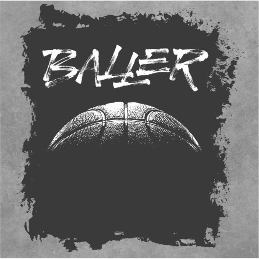 Baller (basketbal) sticker (Voorkant)