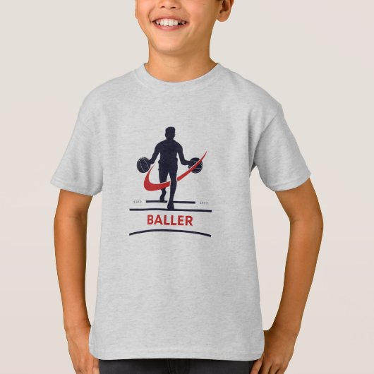 Baller - Basketball Design für Kids T-shirt (Voorkant)