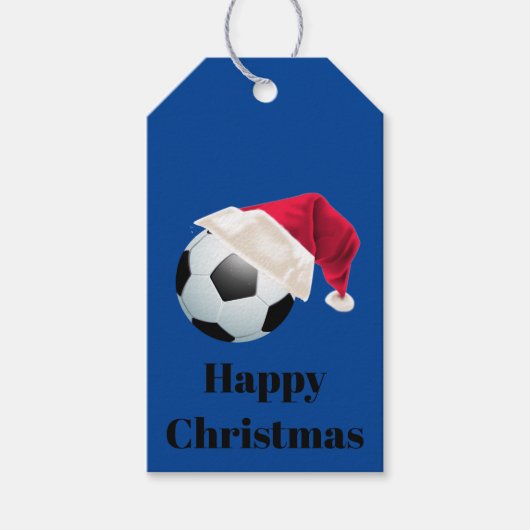 Baller Kerst Football Voetbal Santa Sports Cadeaulabel (Voorkant)