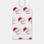 Baller Kerstmis Baseball Santa Sports Cadeaulabel (Voorkant)