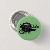 Baller met Yarn Ronde Button 3,2 Cm (Voorkant /achterkant)