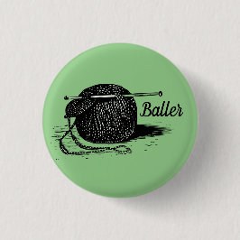 Baller met Yarn Ronde Button 3,2 Cm