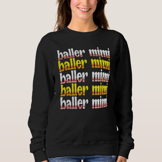 Baller Mimi Softbal Honkbal Mimi Oma Trui (Voorkant)