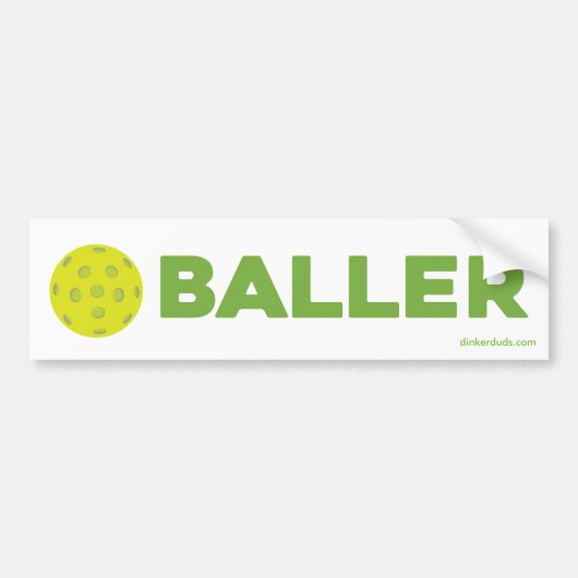 Baller Pickleball Bumpersticker (Voorkant)
