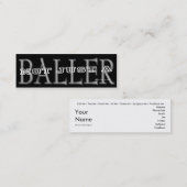 Baller - sociale mediakaart mini visitekaartje (Voorkant / Achterkant)