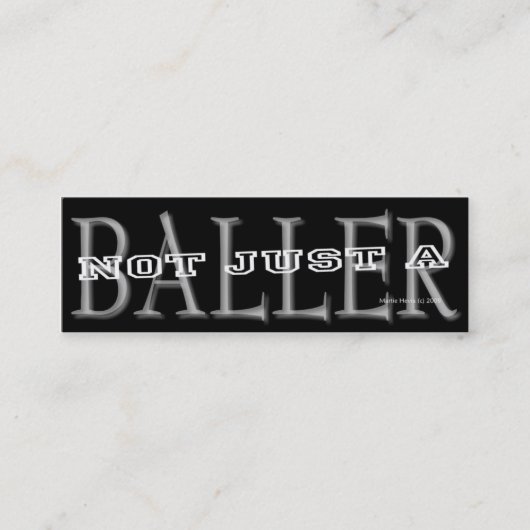 Baller - sociale mediakaart mini visitekaartje (Voorkant)