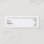 Baller - sociale mediakaart mini visitekaartje (Achterkant)