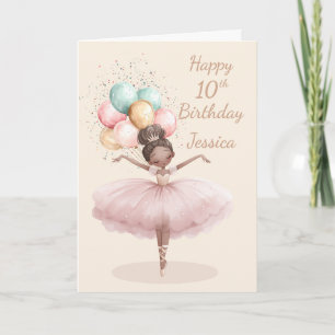Ballerina 10e Verjaardagskaart Vouwbare Wenskaart Kaart