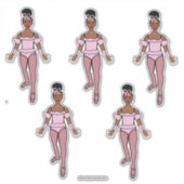 Ballerina 14 "x 14" Custom-Cut Vinyl Stickers #3 (Voorkant)