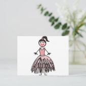 ballerina 1 briefkaart (Staand voorkant)