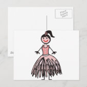 ballerina 1 briefkaart (Voorkant / Achterkant)