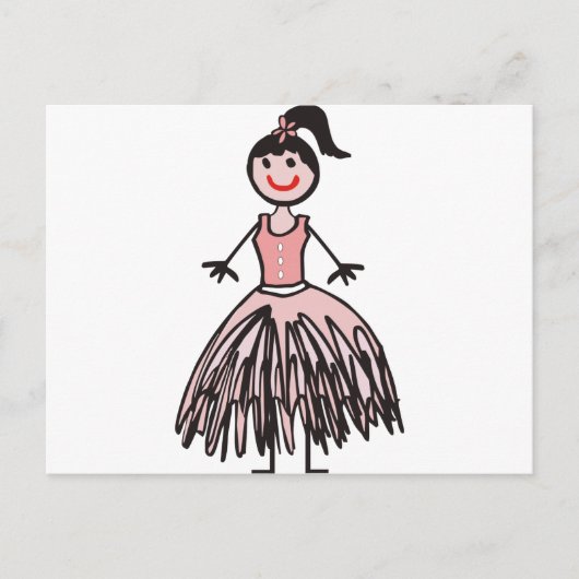 ballerina 1 briefkaart (Voorkant)