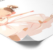 Ballerina 1e verjaardag mijlpaal teken poster (Hoek)