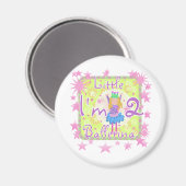 Ballerina 2e Verjaardag Tshirts en geschenken Magneet (Voorkant / Achterkant)