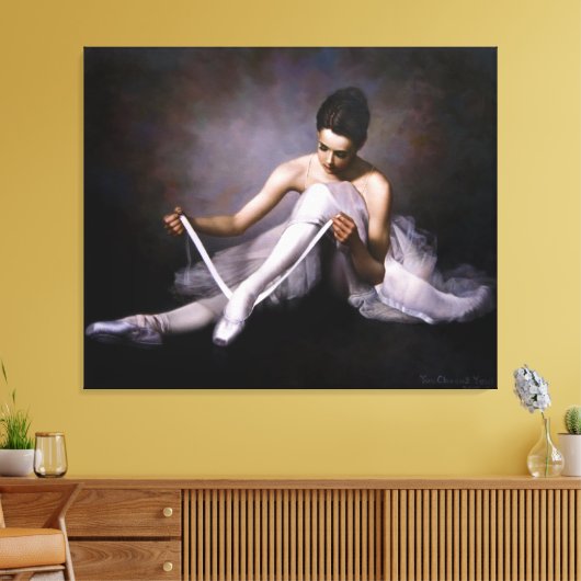 Ballerina 3 canvas afdruk (Insitu (Woonkamer))