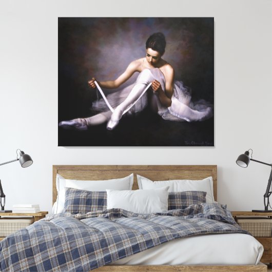 Ballerina 3 canvas afdruk (Insitu (Slaapkamer))
