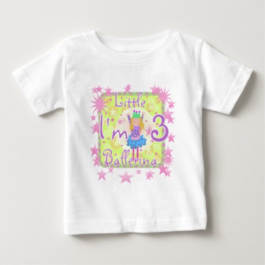 Ballerina 3e verjaardag Tshirts en geschenken (Voorkant)