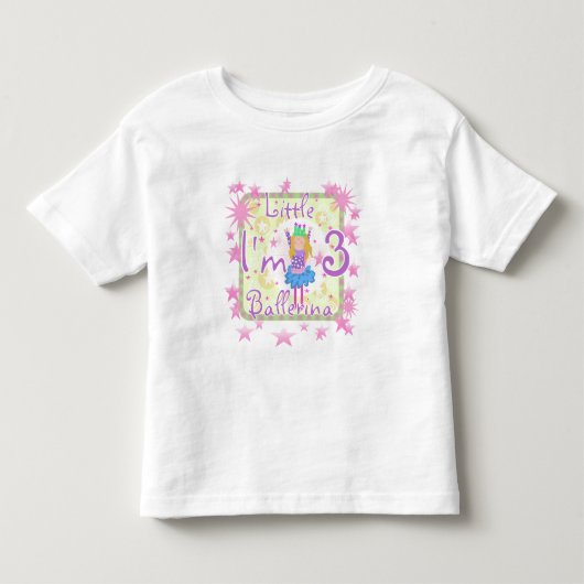 Ballerina 3e verjaardag Tshirts en geschenken (Voorkant)
