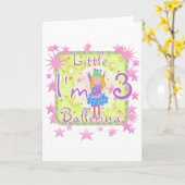 Ballerina 3e verjaardag Tshirts en geschenken Kaart (Gele Bloem)