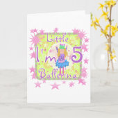 Ballerina 5e verjaardag tshirts en geschenken kaart (Gele Bloem)