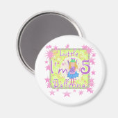 Ballerina 5e verjaardag tshirts en geschenken magneet (Voorkant / Achterkant)