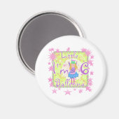 Ballerina 6e verjaardag magneet (Voorkant / Achterkant)