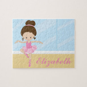 Ballerina Aangepaste gepersonaliseerde naam Puzzle Legpuzzel