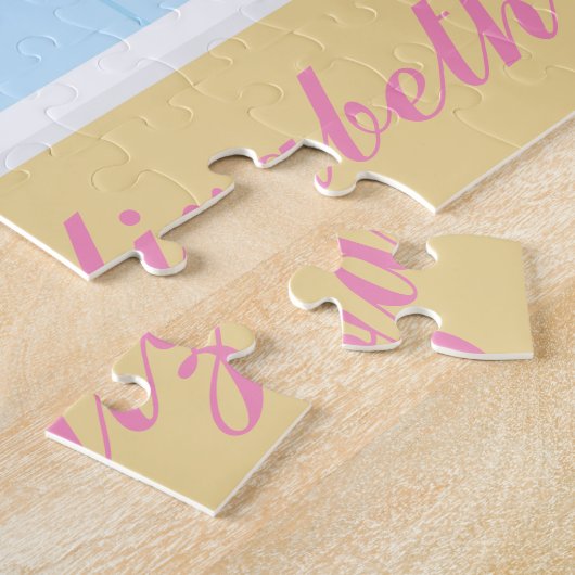 Ballerina Aangepaste gepersonaliseerde naam Puzzle Legpuzzel (Zijkant)