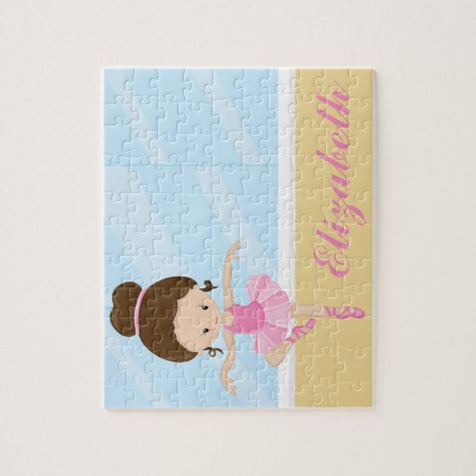 Ballerina Aangepaste gepersonaliseerde naam Puzzle Legpuzzel (Verticaal)