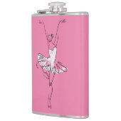 Ballerina aangepaste naam & kleur kolf heupfles (Links)