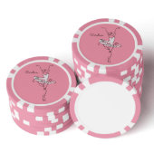 Ballerina aangepaste naam & kleur poker chips (Collectie)