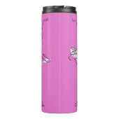 Ballerina aangepaste naam & kleur tumbler thermosbeker (Achterkant)
