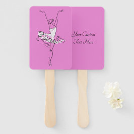 Ballerina aangepaste tekst & kleur ventilator set handwaaier