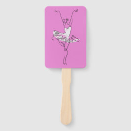 Ballerina aangepaste tekst & kleur ventilator set handwaaier