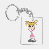 Ballerina AcrylSleutelhanger Sleutelhanger (Voorkant Links)