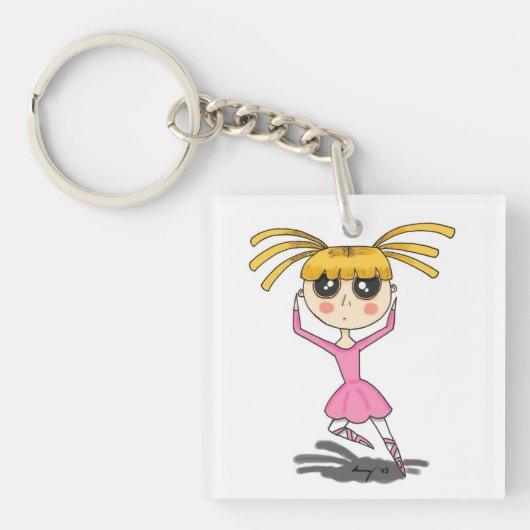 Ballerina AcrylSleutelhanger Sleutelhanger (Voorkant)