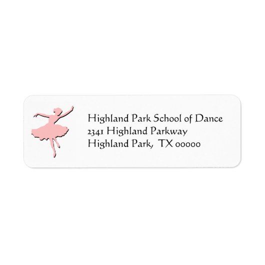 Ballerina Adresetiketten Etiket (Voorkant)